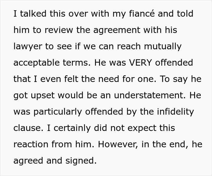Guy Freaks Out Over Prenup And Especially The 'Infidelity Clause' Guy Freaks Out Over Prenup And Especially The 'Infidelity Clause'