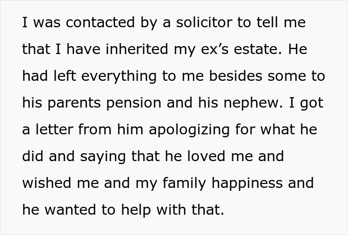 Woman Gets A $700k Inheritance And A Letter From Her Ex, His Pregnant Wife Demands The Money