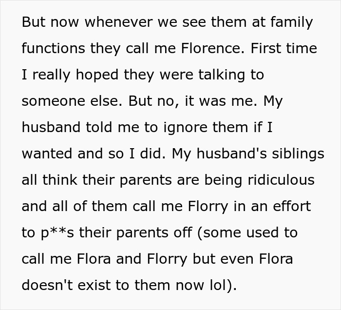 Woman Is Fed Up With Her Husband’s Parents Calling Her A Made-Up Name, Starts To Ignore Them Woman Is Fed Up With Her Husband’s Parents Calling Her A Made-Up Name, Starts To Ignore Them