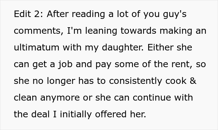 "Am I The Jerk For Expecting My Daughter To Stick To Our Chores-For-Rent Deal?" "Am I The Jerk For Expecting My Daughter To Stick To Our Chores-For-Rent Deal?"