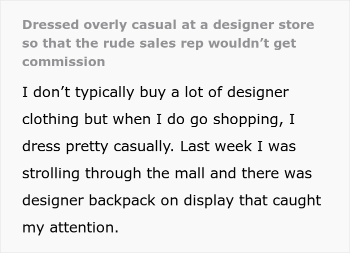 Woman In Casual Clothes Refused Service At Designer Shop, Makes Clerk Regret It Woman In Casual Clothes Refused Service At Designer Shop, Makes Clerk Regret It