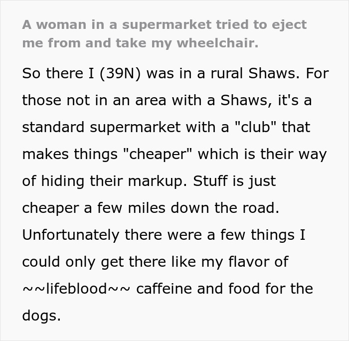 Woman Shakes Person’s Wheelchair, Demands They Give It To Her Since She’s Older Woman Shakes Person’s Wheelchair, Demands They Give It To Her Since She’s Older