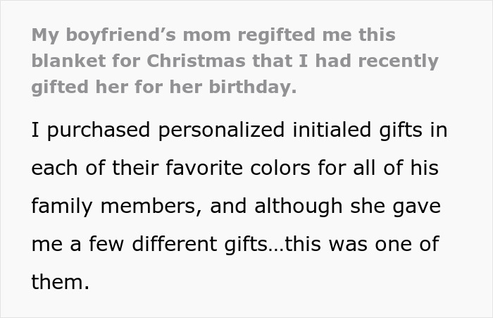 Woman Is Regifted The Same Present She Gave Her BF’s Mom, Others Share Similar Stories Online