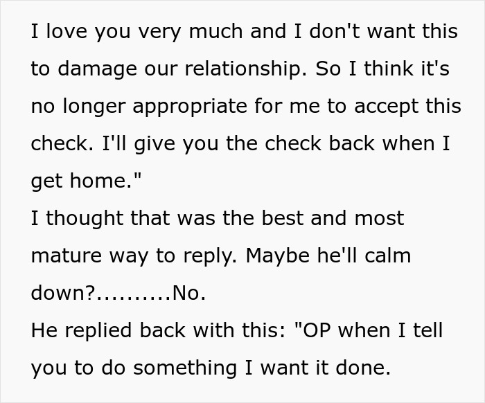 “His Anger Was Out Of Line”: Dad Wants Daughter To Deposit Christmas Check, Loses It As She Doesn’t “His Anger Was Out Of Line”: Dad Wants Daughter To Deposit Christmas Check, Loses It As She Doesn’t
