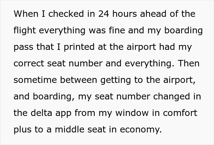 Traveler Books The Comfort Seat She Wants, Gets Surprised By A Last-Minute Bump Down To Economy