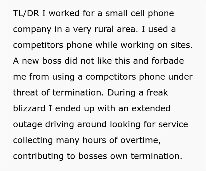 Employee Gets New Boss Fired After Proving His Rule Not To Use Competitor’s Phone Was A Mistake Employee Gets New Boss Fired After Proving His Rule Not To Use Competitor’s Phone Was A Mistake