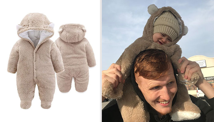 Bear Jumpsuit: Cuddly Comfort For Newborns And Toddlers - Creating 'Bear'y Cozy And Heartwarming Snuggle Sessions In The Winter Wonderland!