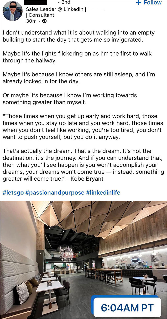 In Honor Of #nba Basketball Being Back, Here's A Linkedin Employee Comparing Himself To Kobe Bryant