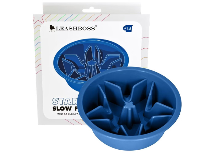 Leashboss Raised Pet Feeders Slow Feed Dog Bowl Leashboss Raised Pet Feeders Slow Feed Dog Bowl