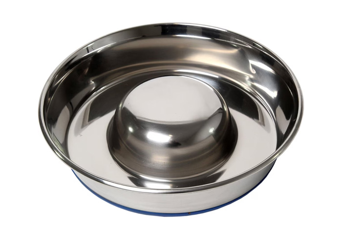 OurPets Durapet Premium Stainless Steel Slow-Feed Dog Bowl OurPets Durapet Premium Stainless Steel Slow-Feed Dog Bowl