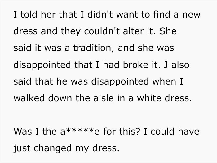 Bride Conflicted After Family Glare Daggers At Her: “AITA For Wearing White To My Wedding? Bride Conflicted After Family Glare Daggers At Her: “AITA For Wearing White To My Wedding?