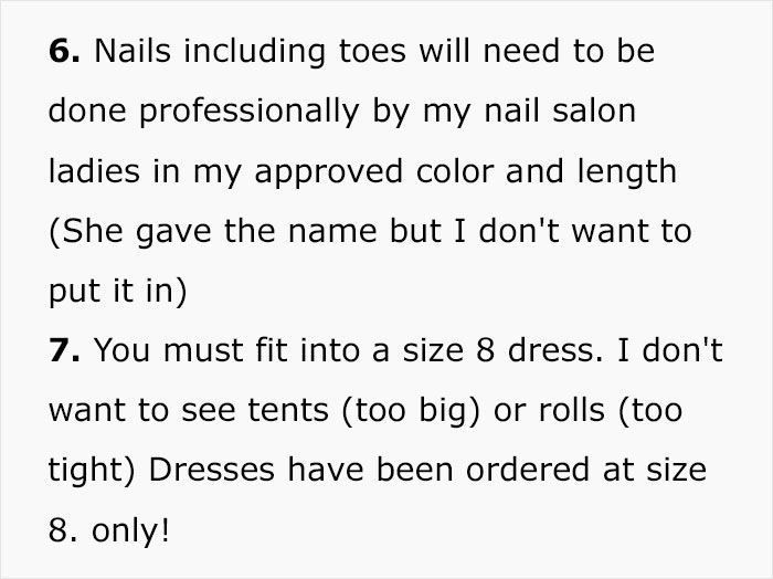 Bride’s Out-Of-Touch List Of Requirements For Her Wedding Makes People Start Cancelling Bride’s Out-Of-Touch List Of Requirements For Her Wedding Makes People Start Cancelling