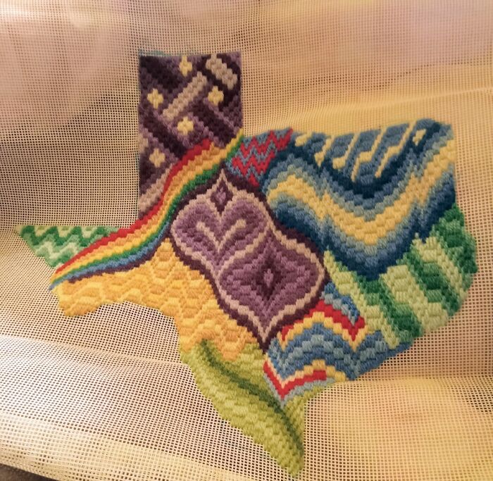 I Designed And Stitched This For My Friend, With Lgbtq Banner For Her!
