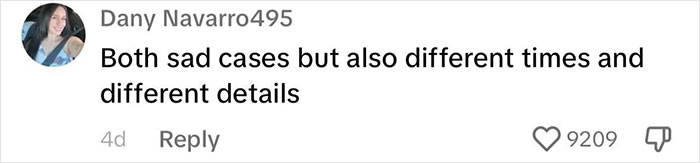 Comment on Menendez Brothers case, stating differences in times and details, with 9209 likes. Comment on Menendez Brothers case, stating differences in times and details, with 9209 likes.