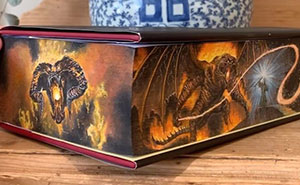 56 Magical Drawings On The Edges Of Popular Books Featuring Famous Scenes Done By This Artist