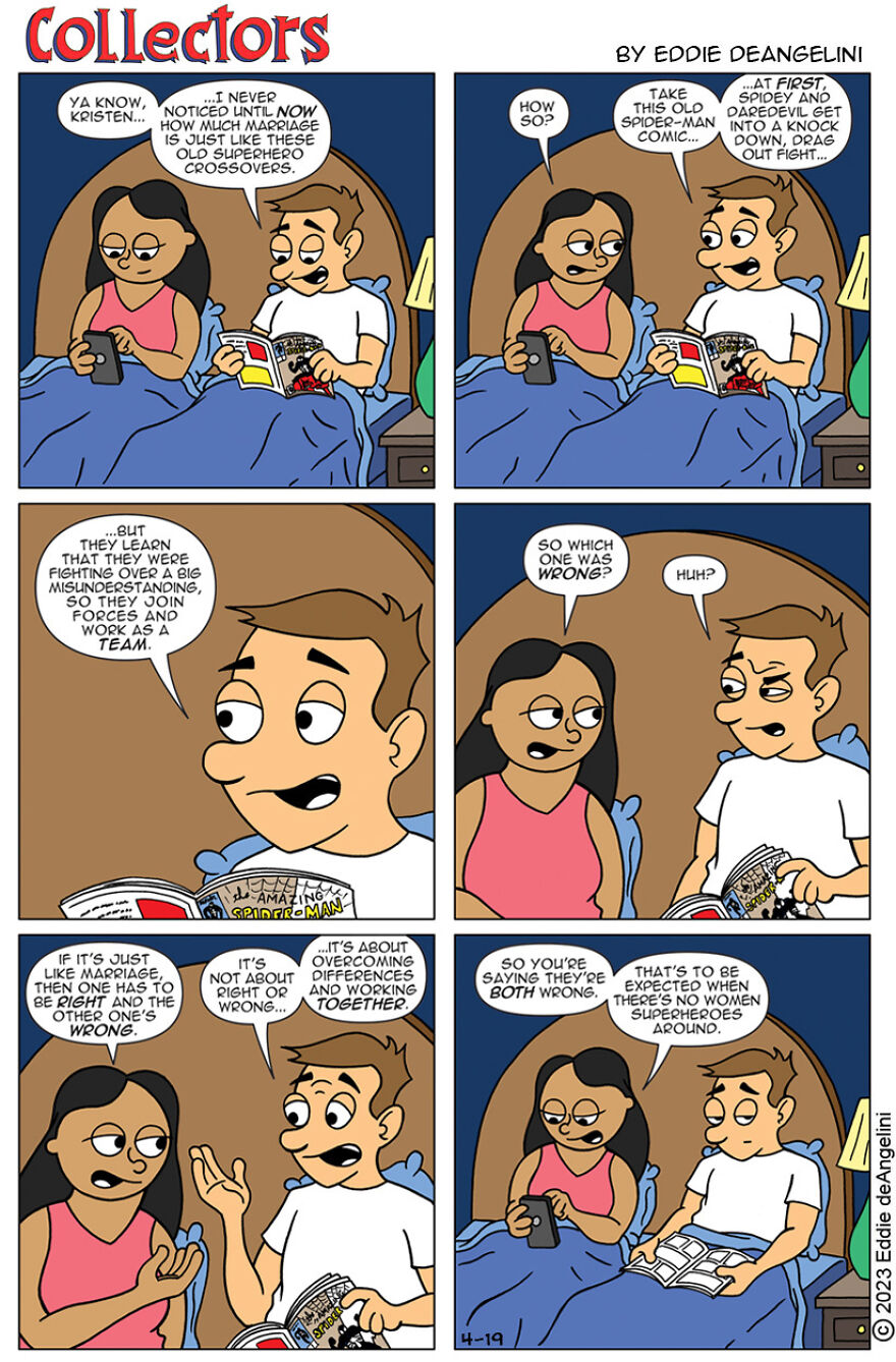 My Comic Strip Collectors Pokes Fun At Comic Book Collectors, Marriage And Nerd Pop Culture