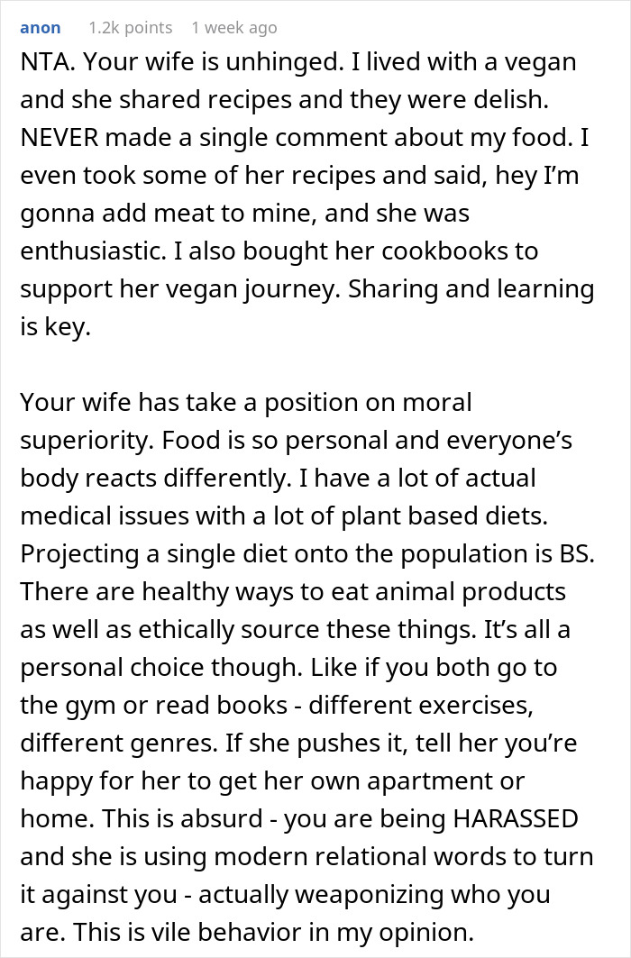 Vegan Woman Pushes Her Husband Out Of The Family Fridge, Is Enraged When He Gets His Own Vegan Woman Pushes Her Husband Out Of The Family Fridge, Is Enraged When He Gets His Own