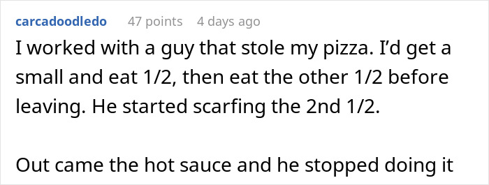 Person Exposes Office Food Thief With A Planted Lunch Burrito: “He Immediately Threw Up” Person Exposes Office Food Thief With A Planted Lunch Burrito: “He Immediately Threw Up”
