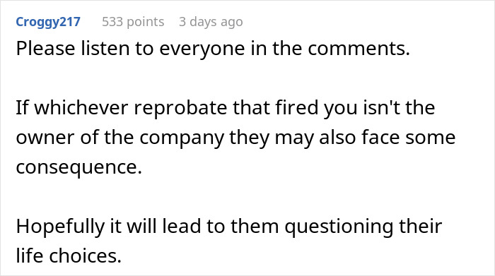 “I Was Fired On The Spot”: Person’s Heroic Move On The Way To Work Cost Them A Job “I Was Fired On The Spot”: Person’s Heroic Move On The Way To Work Cost Them A Job