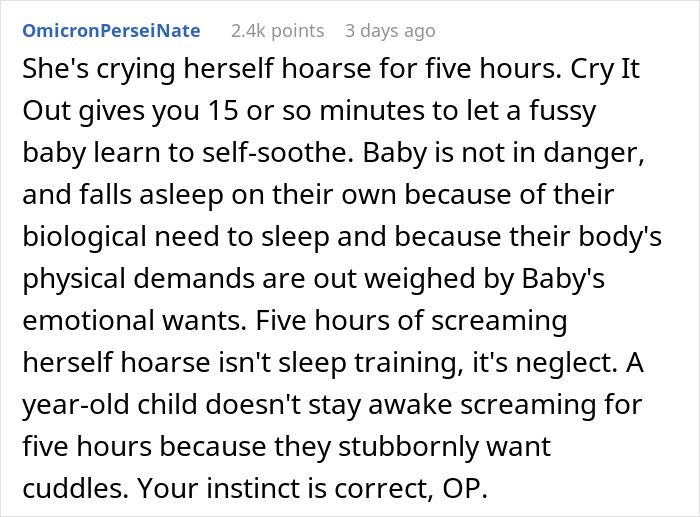 Wife Wonders If She Should Call The Police After Seeing How Her Husband Sleep Trains Their Baby Wife Wonders If She Should Call The Police After Seeing How Her Husband Sleep Trains Their Baby