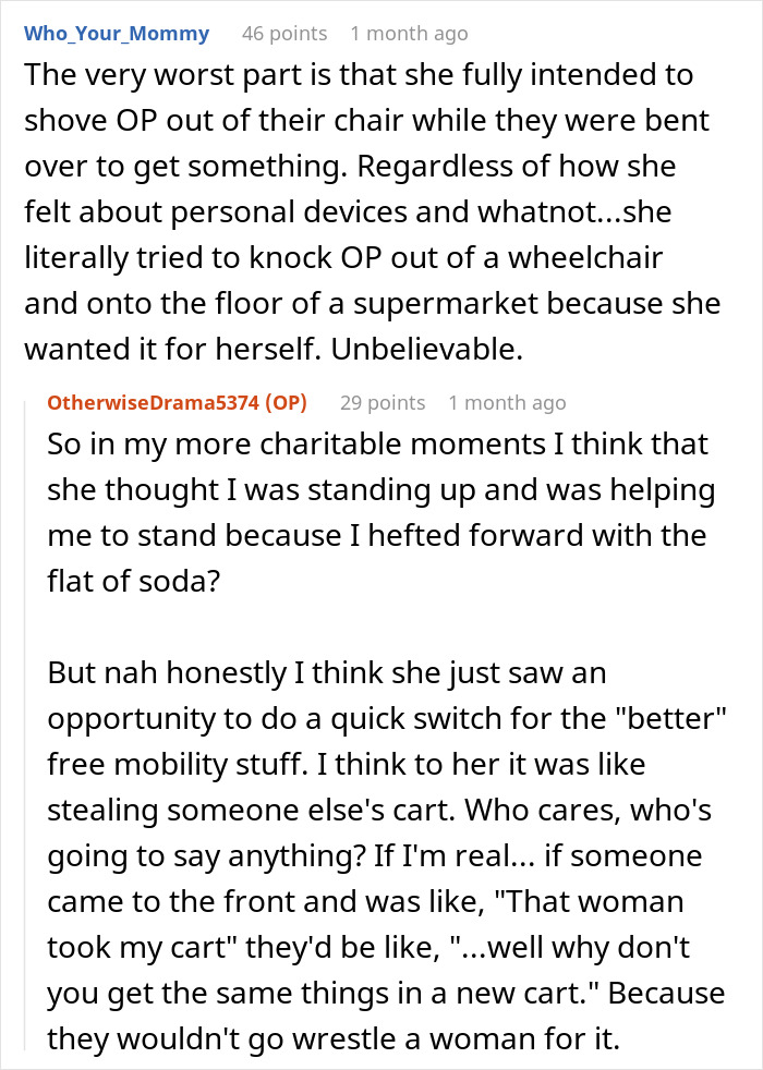 Woman Shakes Person’s Wheelchair, Demands They Give It To Her Since She’s Older Woman Shakes Person’s Wheelchair, Demands They Give It To Her Since She’s Older