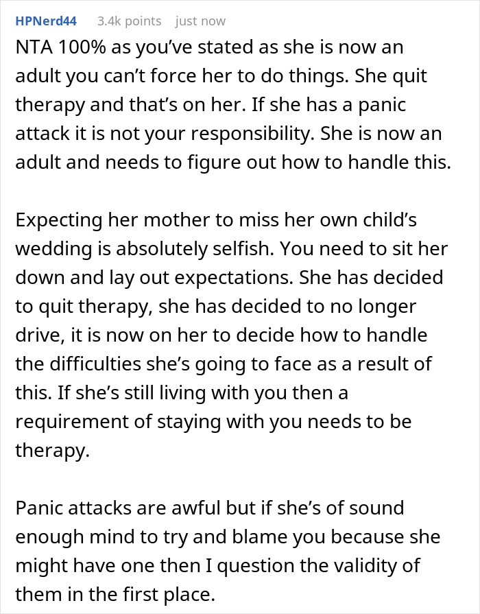 Mom Refuses To Drive Her Anxious Daughter Home During Son’s Wedding, Family Drama Ensues Mom Refuses To Drive Her Anxious Daughter Home During Son’s Wedding, Family Drama Ensues
