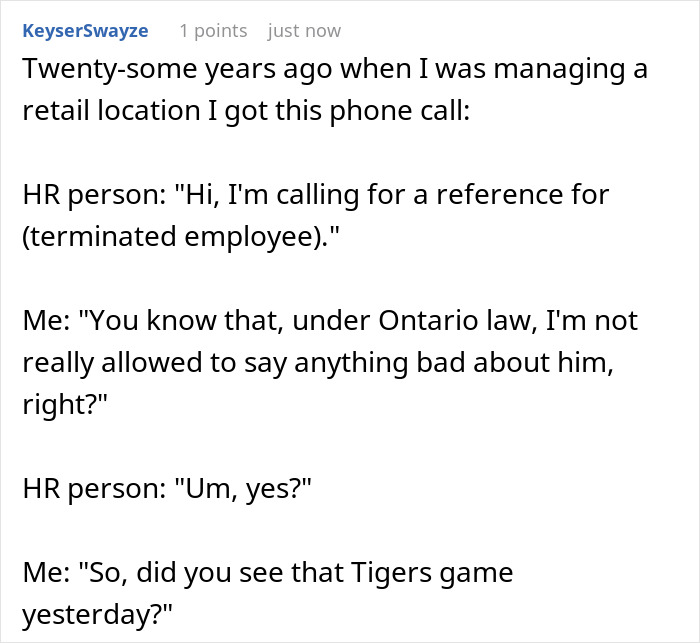 Person Gets Called As A Reference For Ex-Coworker, Spills The Beans On His Actual Qualifications Person Gets Called As A Reference For Ex-Coworker, Spills The Beans On His Actual Qualifications