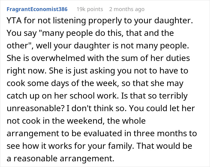 "Am I The Jerk For Expecting My Daughter To Stick To Our Chores-For-Rent Deal?" "Am I The Jerk For Expecting My Daughter To Stick To Our Chores-For-Rent Deal?"