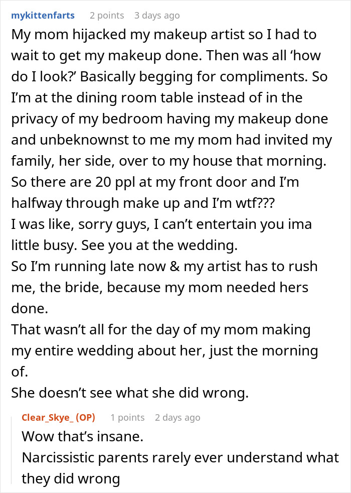 "She Left In Tears": Entitled Mom Is Upset Daughter's Wedding Is Not About Her