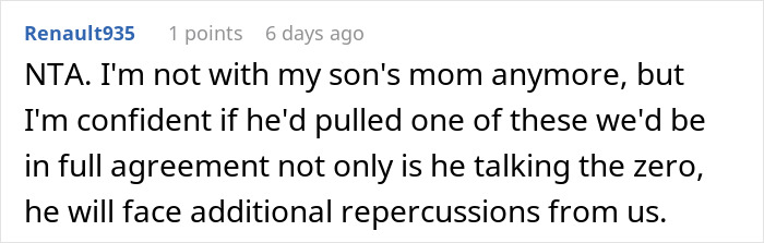 Dad Thinks Son Deserved The Punishment After He Was Caught Cheating, Mom Is Mad