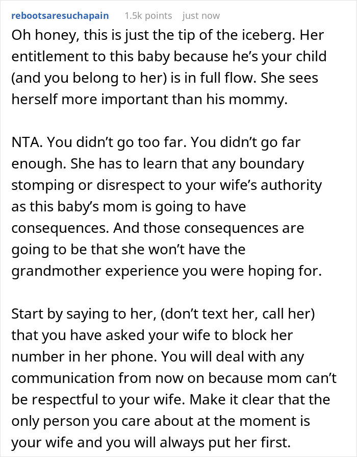 “AITA For Telling My Mom She Has Zero Rights To Name My Wife’s And My Child”