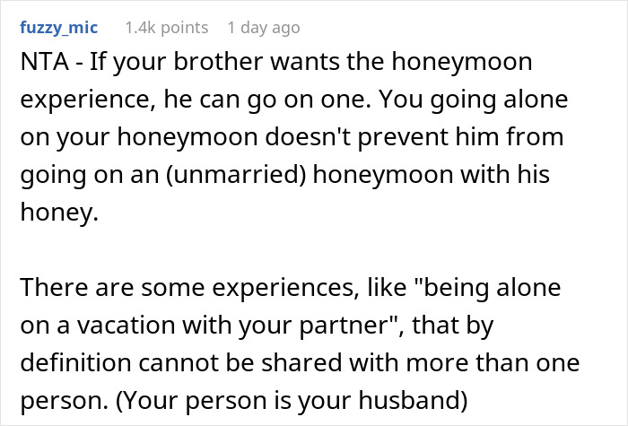 Woman Doesn’t Want Her Brother Joining Her On Honeymoon, Considers Giving Wrong Address