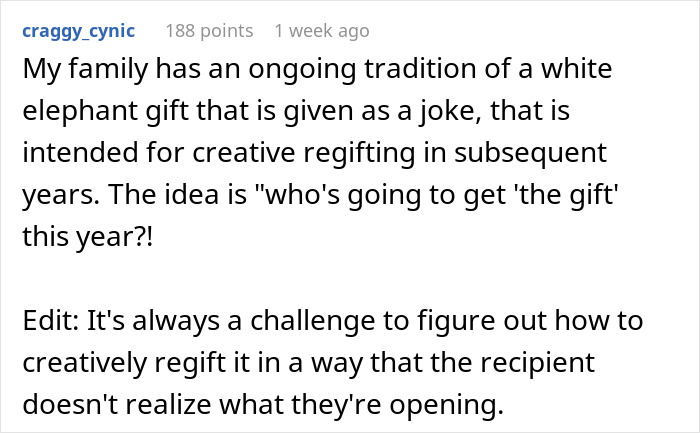 Woman Is Regifted The Same Present She Gave Her BF’s Mom, Others Share Similar Stories Online