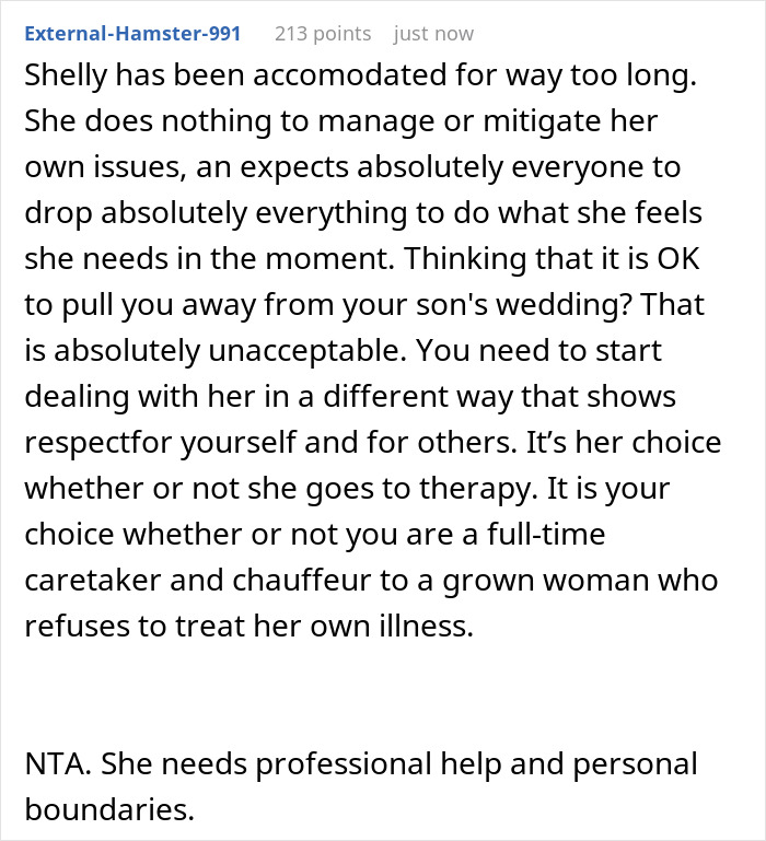 Mom Refuses To Drive Her Anxious Daughter Home During Son’s Wedding, Family Drama Ensues Mom Refuses To Drive Her Anxious Daughter Home During Son’s Wedding, Family Drama Ensues