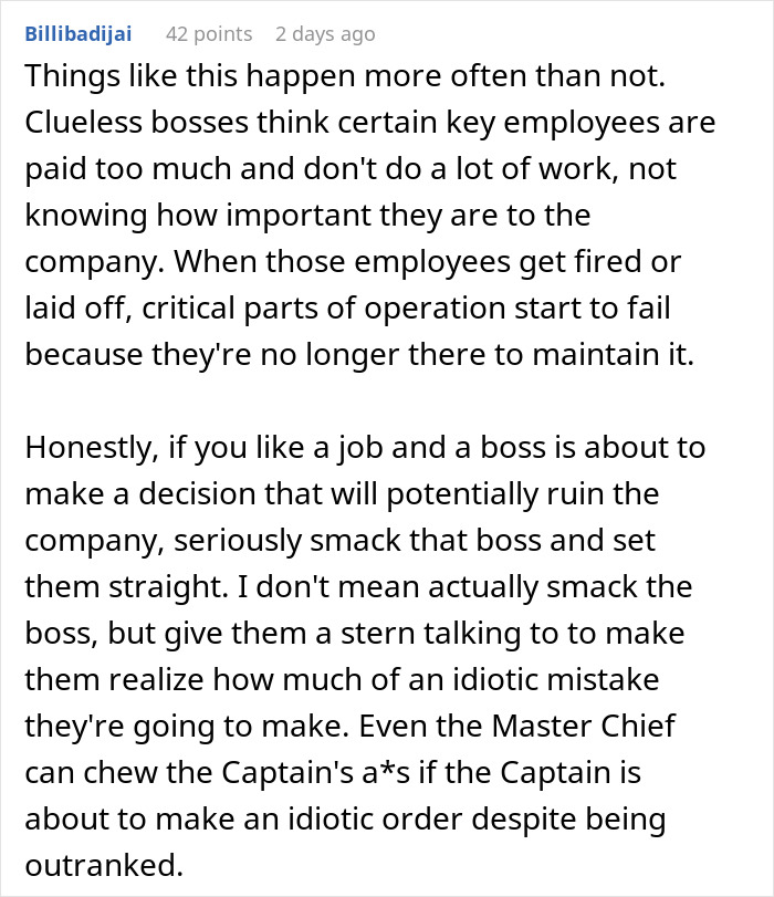 New Boss Fires Employee He Didn’t Like, Turns Out He Brought In Nearly 50% Of Company’s Income New Boss Fires Employee He Didn’t Like, Turns Out He Brought In Nearly 50% Of Company’s Income