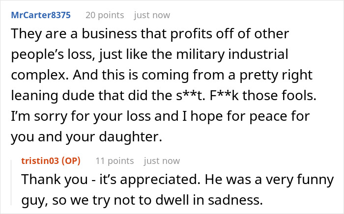 Woman Shares A Mildly Infuriating Story About A Call From Funeral Home Where She Buried Her Husband Woman Shares A Mildly Infuriating Story About A Call From Funeral Home Where She Buried Her Husband