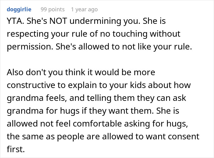 Mother-In-Law Calls Woman’s Consent Rules For Her Kids “Dumb”, Gets Called Out