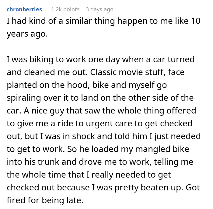 “I Was Fired On The Spot”: Person’s Heroic Move On The Way To Work Cost Them A Job “I Was Fired On The Spot”: Person’s Heroic Move On The Way To Work Cost Them A Job
