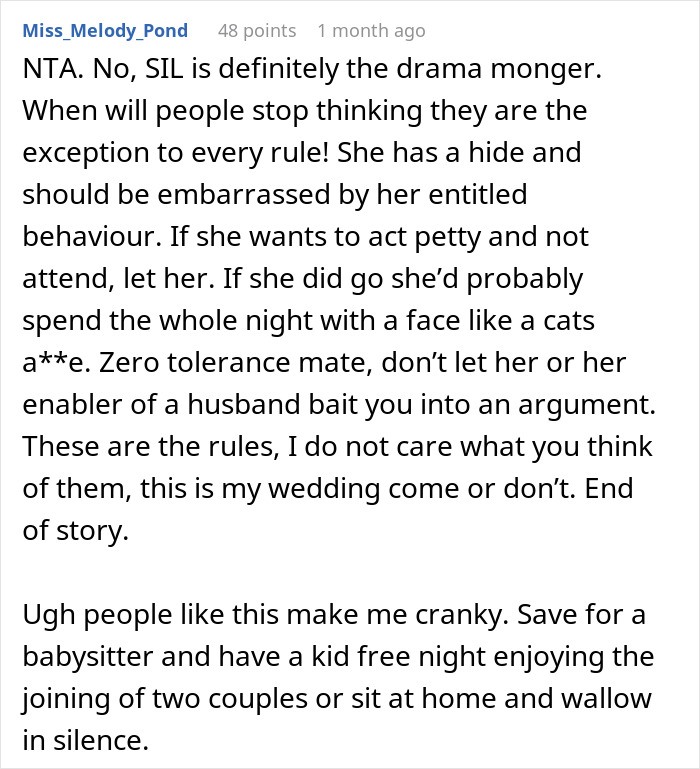 Bride Refuses To Make An Exception For SIL’s 4 Kids At Her Child-Free Wedding, Drama Ensues Bride Refuses To Make An Exception For SIL’s 4 Kids At Her Child-Free Wedding, Drama Ensues