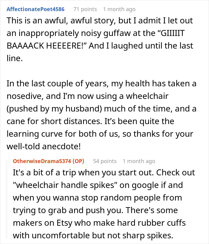 Woman Shakes Person’s Wheelchair, Demands They Give It To Her Since She’s Older Woman Shakes Person’s Wheelchair, Demands They Give It To Her Since She’s Older