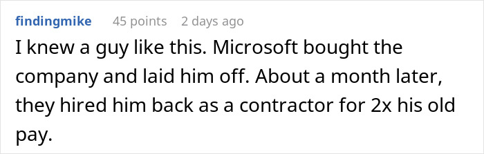 New Boss Fires Employee He Didn’t Like, Turns Out He Brought In Nearly 50% Of Company’s Income New Boss Fires Employee He Didn’t Like, Turns Out He Brought In Nearly 50% Of Company’s Income