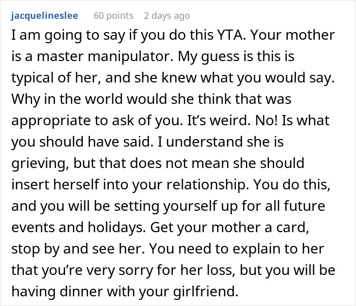 Guy Asks If He’d Be A Jerk To Spend Valentine’s With Mom Instead Of GF, Gets A Reality Check