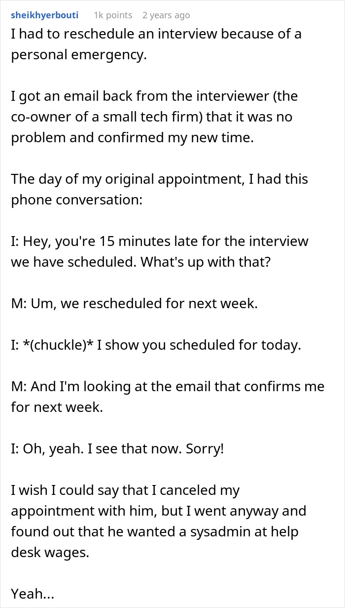 Interviewer Gets In Trouble With Corporate After Trying To Blame Her Lateness On Job Interviewee Interviewer Gets In Trouble With Corporate After Trying To Blame Her Lateness On Job Interviewee