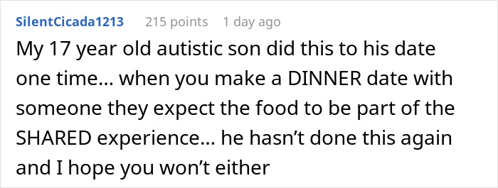 Guy Doesn't Understand Why Date Got Upset He Ate Without Her, The Internet Doesn’t Hold Back Guy Doesn't Understand Why Date Got Upset He Ate Without Her, The Internet Doesn’t Hold Back