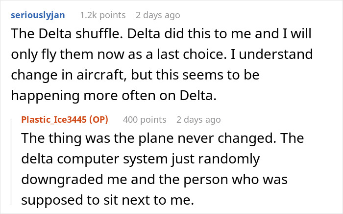 Traveler Books The Comfort Seat She Wants, Gets Surprised By A Last-Minute Bump Down To Economy Traveler Books The Comfort Seat She Wants, Gets Surprised By A Last-Minute Bump Down To Economy