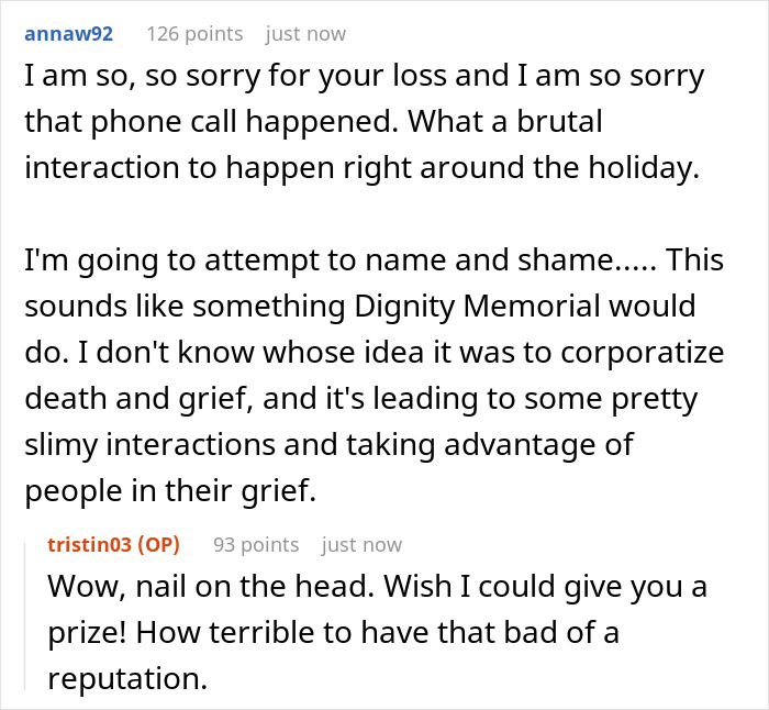 Woman Shares A Mildly Infuriating Story About A Call From Funeral Home Where She Buried Her Husband Woman Shares A Mildly Infuriating Story About A Call From Funeral Home Where She Buried Her Husband