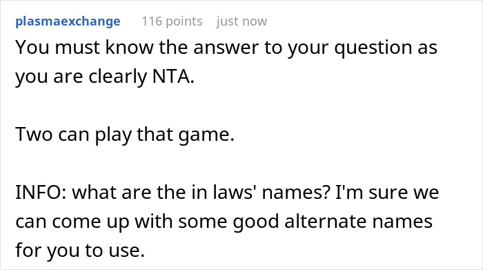 Woman Is Fed Up With Her Husband’s Parents Calling Her A Made-Up Name, Starts To Ignore Them Woman Is Fed Up With Her Husband’s Parents Calling Her A Made-Up Name, Starts To Ignore Them