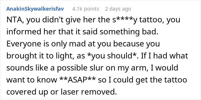 Man Gets Called Out For Telling His Friend The True Meaning Of Her “Chinese” Tattoo Man Gets Called Out For Telling His Friend The True Meaning Of Her “Chinese” Tattoo