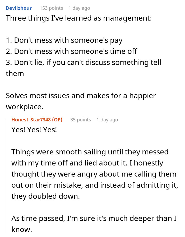 “Four Paid Unused Vacation Days Will Cost You Thousands”: Worker Complies With A Made-Up Rule “Four Paid Unused Vacation Days Will Cost You Thousands”: Worker Complies With A Made-Up Rule