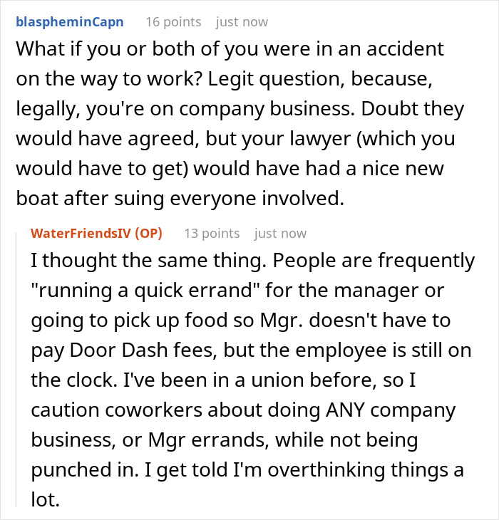 Employee Expected To Give Colleague Regular 40-Mile Rides To Work For Free, Flatly Refuses Employee Expected To Give Colleague Regular 40-Mile Rides To Work For Free, Flatly Refuses